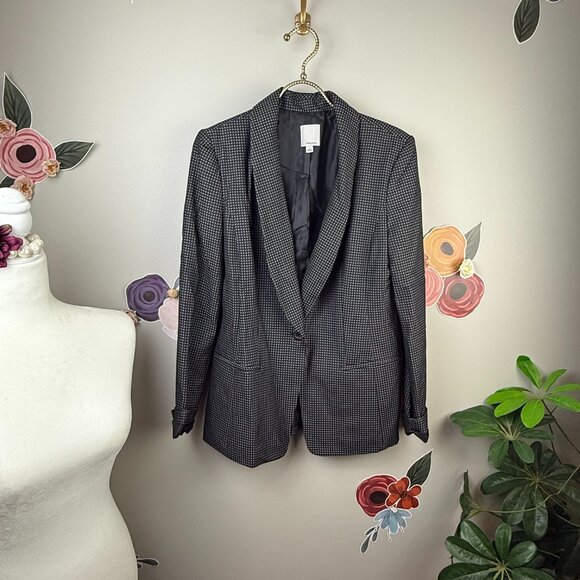 Halogen Relaxed One Button Patterned Blazer - Size - 4 - Picture 1 of 6